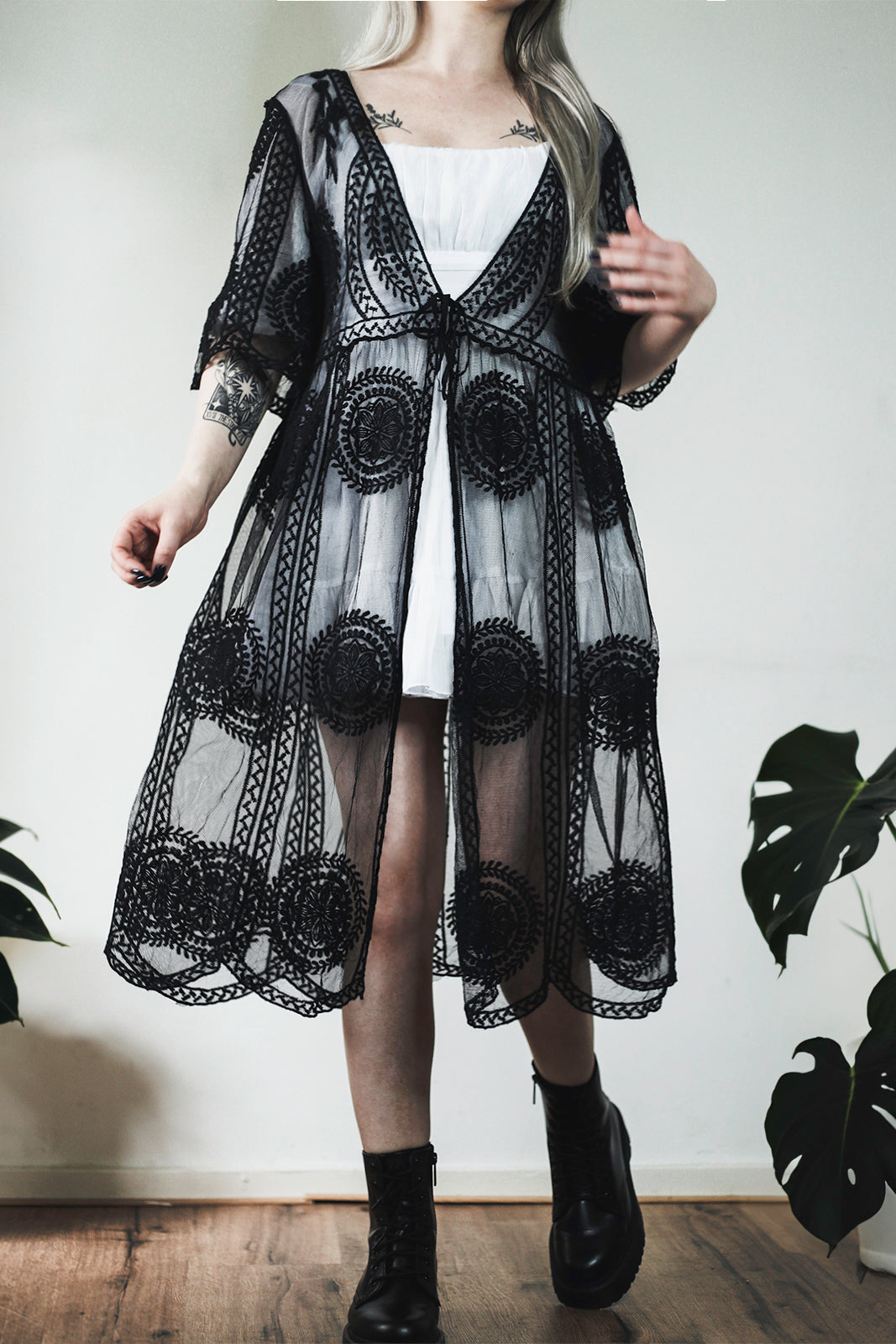 Black Peacock Gown